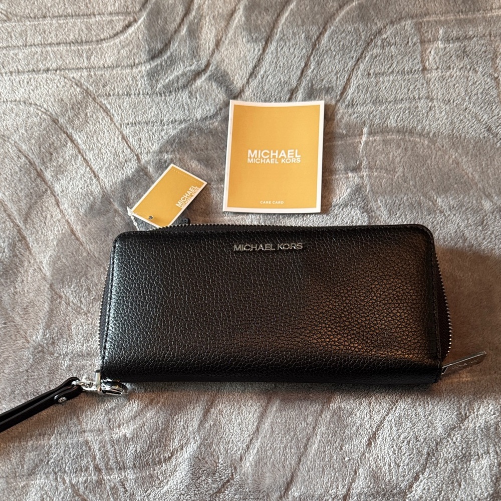 Michael Kors Black Leather Wristlet - Picture 7 of 7